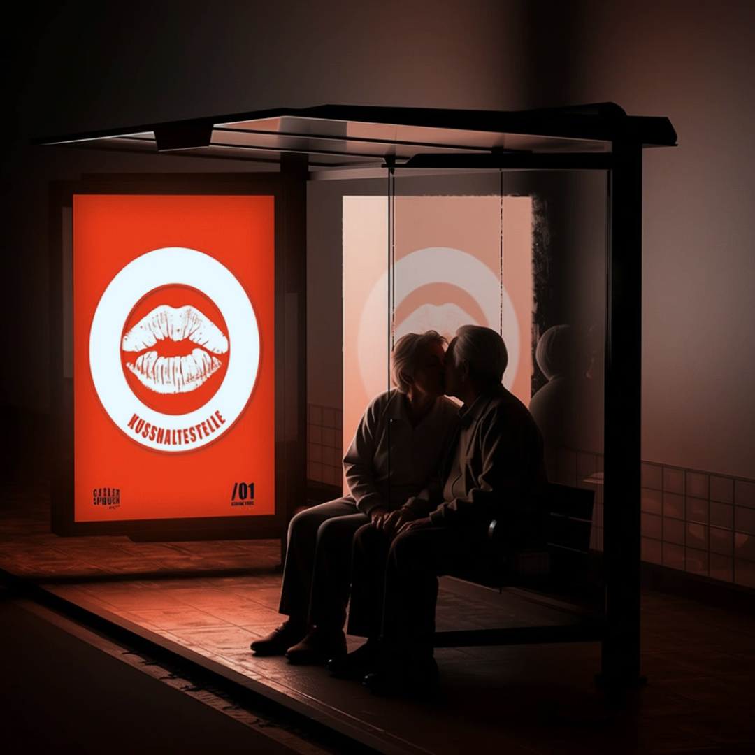 Poster »Kusshaltestelle«