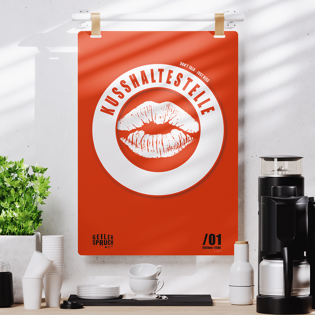 Poster »Kusshaltestelle«
