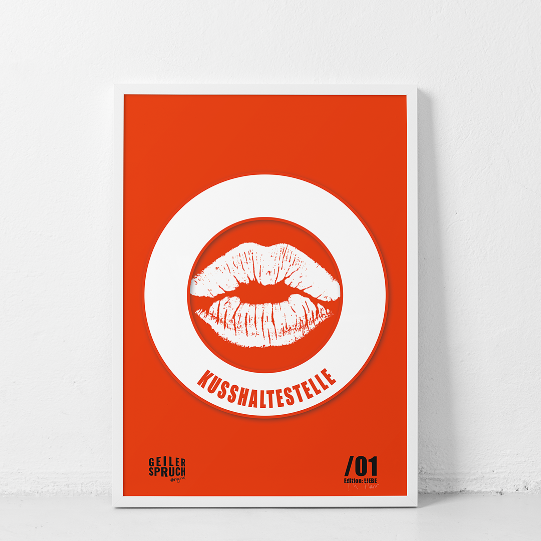 Poster »Kusshaltestelle«