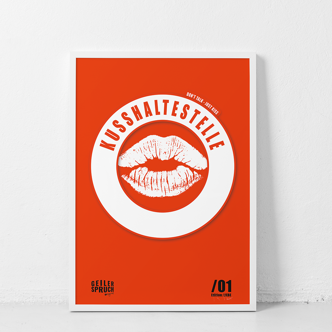 Poster »Kusshaltestelle«