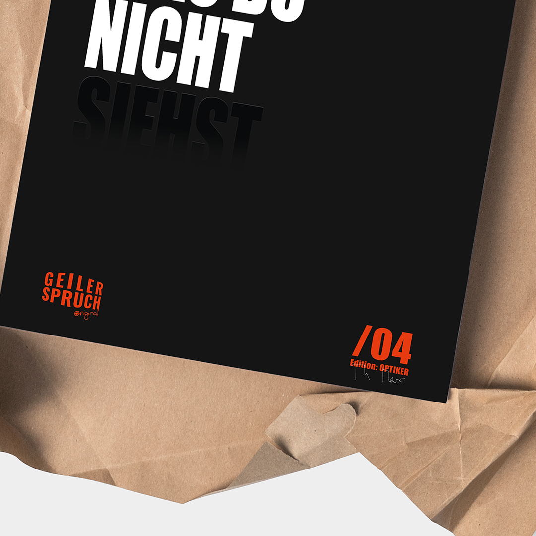 Poster »Ich Sehe Was, Was Du Nicht Siehst«