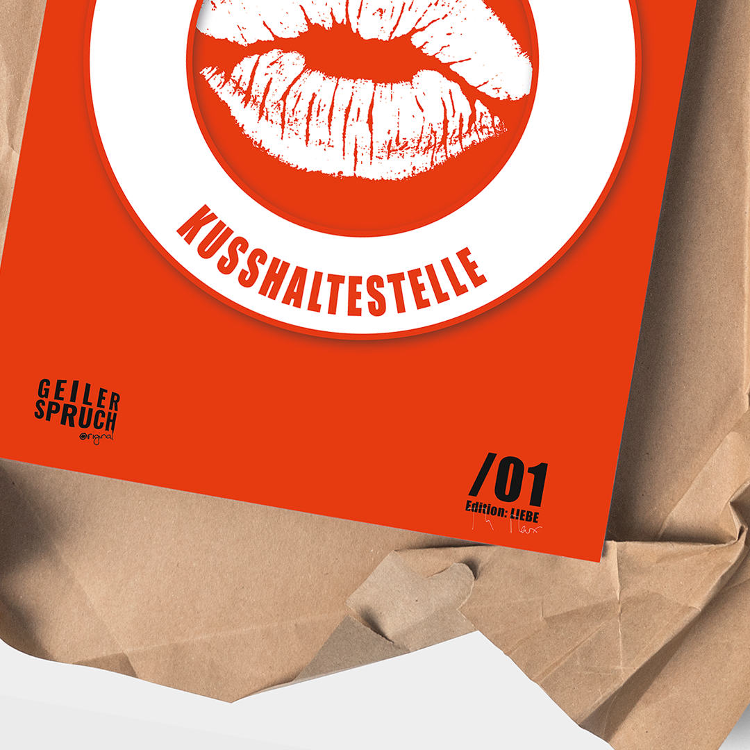 Poster »Kusshaltestelle«