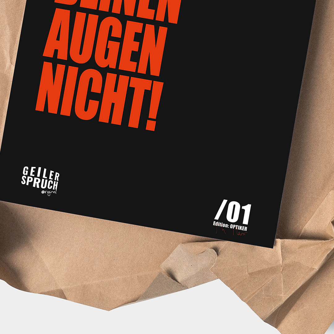 Poster »Ich Traue Deinen Augen Nicht«